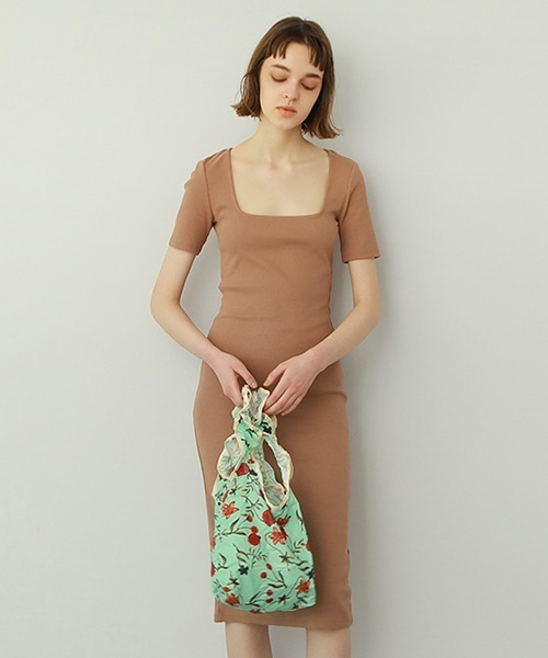 Casselini(キャセリーニ)の「プリントフリルミニエコバッグ(エコバッグ/サブバッグ・レディース・アイボリー/ブラウン/ブルー系1/オレンジ・FREE)」の20枚目の写真