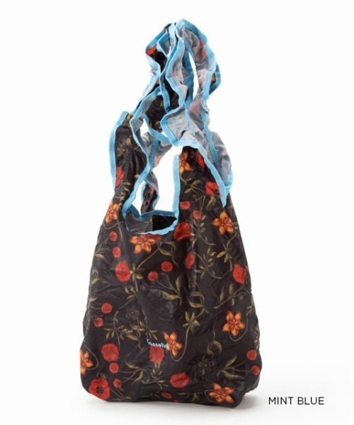 Casselini(キャセリーニ)の「プリントフリルミニエコバッグ(エコバッグ/サブバッグ・レディース・アイボリー/ブラウン/ブルー系1/オレンジ・FREE)」の12枚目の写真