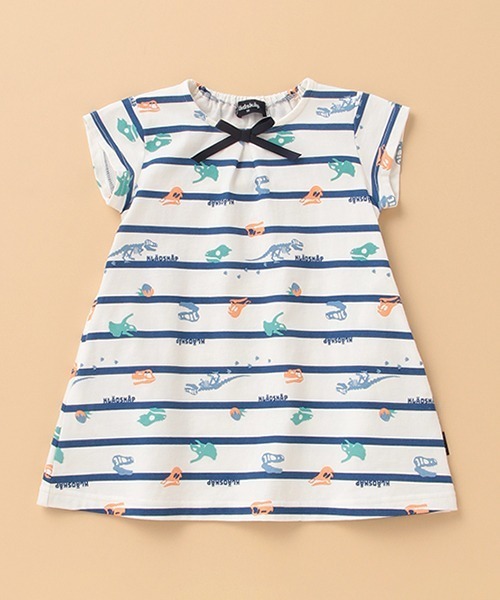 セール 国立科学博物館 オーガビッツ 恐竜プリントボーダーワンピース ワンピース Kladskap クレードスコープ のファッション通販 Zozotown