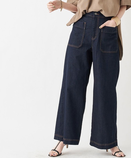 RIVE DROITE（リヴドロワ）の「シーズン問わず楽しめる　サイドポケットデニムパンツ（デニムパンツ・レディース・ブルー/ネイビー・36/38）」の2枚目の写真