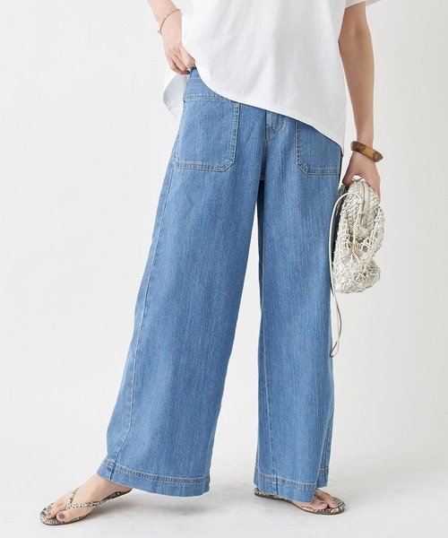 RIVE DROITE（リヴドロワ）の「シーズン問わず楽しめる　サイドポケットデニムパンツ（デニムパンツ・レディース・ブルー/ネイビー・36/38）」の20枚目の写真