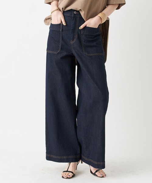 RIVE DROITE（リヴドロワ）の「シーズン問わず楽しめる　サイドポケットデニムパンツ（デニムパンツ・レディース・ブルー/ネイビー・36/38）」の11枚目の写真