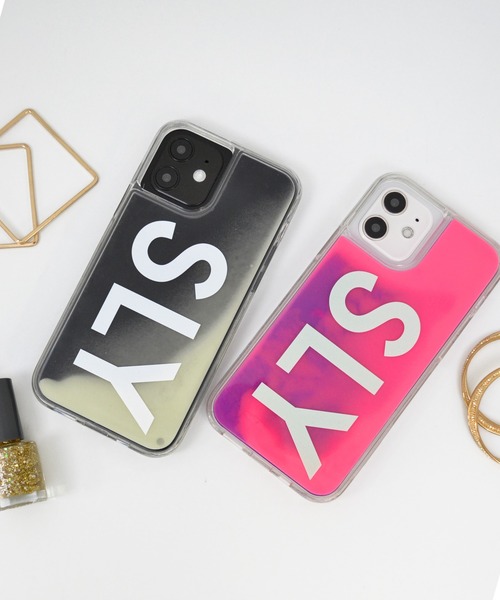 SLY（スライ）の「iPhone13 iPhone12 iPhone12Pro iPhone12mini iPhone12ProMax ケース SLY [ネオンサンド/LOGO]（スマホケース/カバー・レディース・ブラック/ピンク・C/D/B/K）」の4枚目の写真