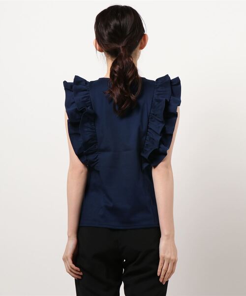 Prima Scherrer(プリマシェレル)の「カットソー ダブル フリルスリーブ Prima Scherrer(Tシャツ/カットソー・レディース・ホワイト/ネイビー/ラベンダー・S/M)」の13枚目の写真