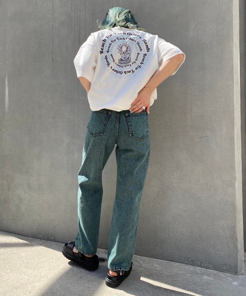 PBLIM（ページボーイリム）の「【PAGEBOYLIM】サークルフラワーT（Tシャツ/カットソー・レディース・ブラック/オフホワイト・MEDIUM/LARGE）」の7枚目の写真