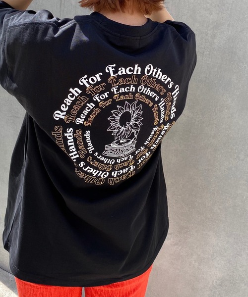 PBLIM（ページボーイリム）の「【PAGEBOYLIM】サークルフラワーT（Tシャツ/カットソー・レディース・ブラック/オフホワイト・MEDIUM/LARGE）」の9枚目の写真