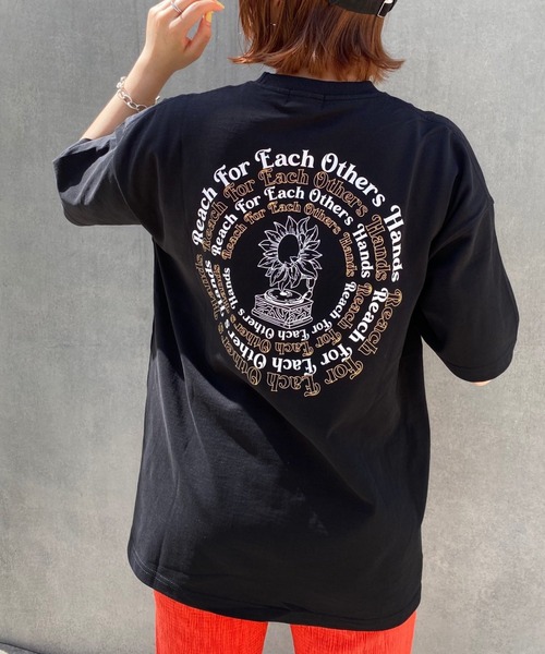 PBLIM（ページボーイリム）の「【PAGEBOYLIM】サークルフラワーT（Tシャツ/カットソー・レディース・ブラック/オフホワイト・MEDIUM/LARGE）」の10枚目の写真