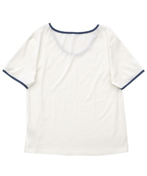select MOCA(セレクトモカ)の「2021 SS パイピングデザインカラーTシャツ(Tシャツ/カットソー・レディース・ホワイト/ブルー/グリーン・FREE)」の20枚目の写真