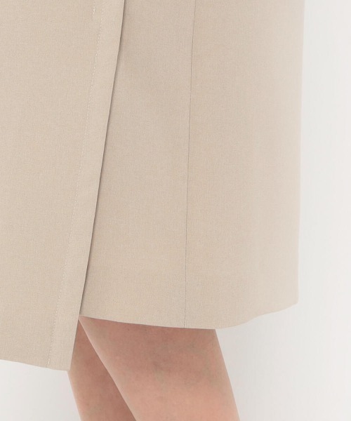 MEW'S REFINED CLOTHES(ミューズリファインドクローズ)の「イージーケアラップ風タイトスカート(スカート・レディース・ベージュ/ブラック・MEDIUM)」の8枚目の写真