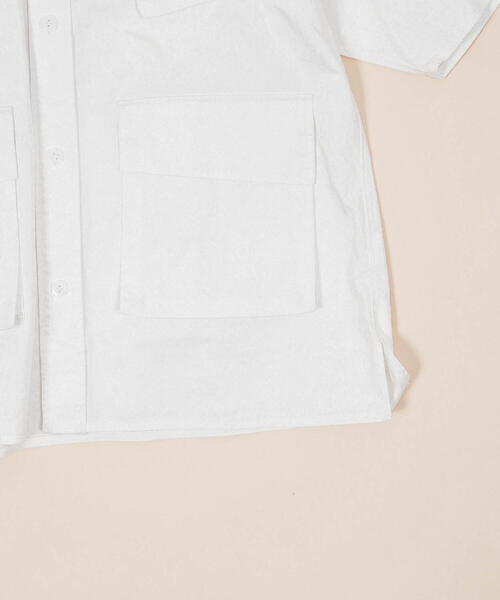 BLUE WORK（ブルーワーク）の「ブロークンツイル ファティーグショートスリーブシャツ（シャツ/ブラウス・メンズ・カーキ/ライトブルー/ダークブルー/ホワイト・M/XS/S）」の10枚目の写真