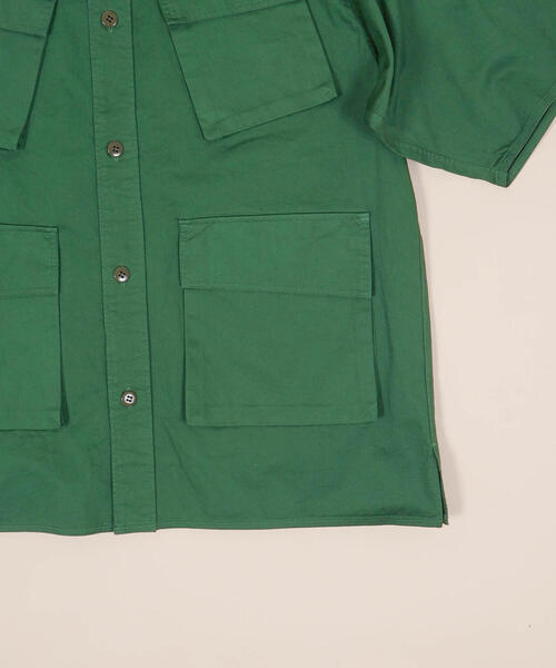 BLUE WORK（ブルーワーク）の「ブロークンツイル ファティーグショートスリーブシャツ（シャツ/ブラウス・メンズ・カーキ/ライトブルー/ダークブルー/ホワイト・M/XS/S）」の17枚目の写真