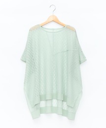 AS KNOW AS de base | 透かしMIXボタンプルオーバー(ニット/セーター)