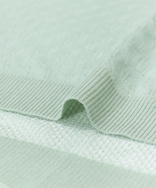 AS KNOW AS de base（アズノゥアズドゥバズ）の「透かしMIXボタンプルオーバー（ニット/セーター・レディース・ブラック/ベージュ/ミント・FREE）」の21枚目の写真