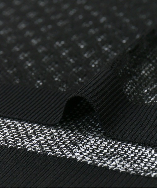 AS KNOW AS de base（アズノゥアズドゥバズ）の「透かしMIXボタンプルオーバー（ニット/セーター・レディース・ブラック/ベージュ/ミント・FREE）」の14枚目の写真