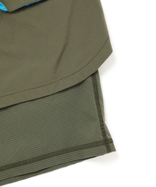 SIVA（シヴァ）の「SIVA シヴァ / SEAM-LINE LAYERED SHORTS シームラインレイヤードショーツ / 21C-S-02-04（その他パンツ・メンズ・カーキ/ブラック・2/3）」の10枚目の写真