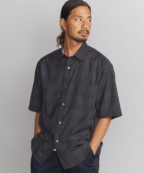 BEAUTY&YOUTH UNITED ARROWS（ビューティーアンドユースユナイテッドアローズ）の「BY T/W チェック  テーパード シャツ（シャツ/ブラウス・メンズ・オフホワイト/ダークグレー・SMALL/MEDIUM/LARGE/X-LARGE）」の4枚目の写真