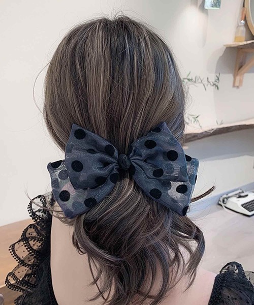 juweel（ユウェル）の「ワンタッチドットリボンヘアピン（バレッタ/ヘアクリップ・レディース・A/I/F/G/E/B/J/D/L/C/K/H・FREE）」の9枚目の写真