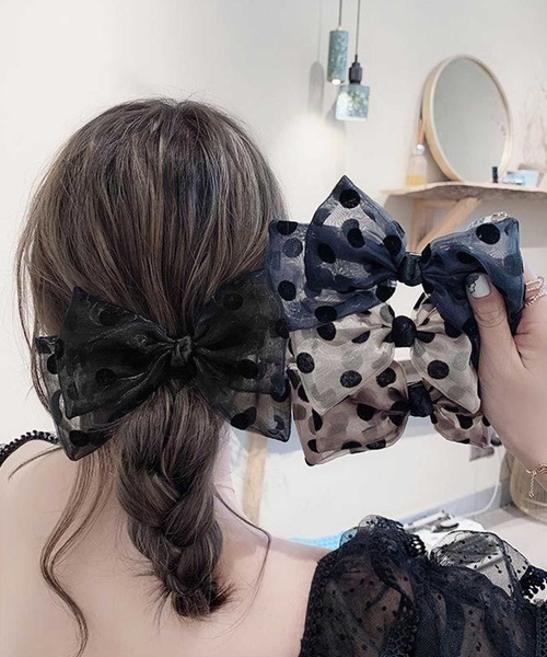 juweel（ユウェル）の「ワンタッチドットリボンヘアピン（バレッタ/ヘアクリップ・レディース・A/I/F/G/E/B/J/D/L/C/K/H・FREE）」の14枚目の写真