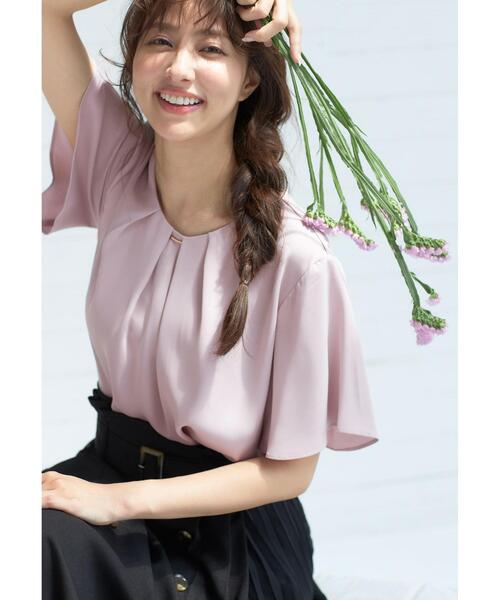 INGNI（イング）の「ピン付トロミフレアスリーブ／ブラウス（シャツ/ブラウス・レディース・ブラック/オフホワイト/ミント/ラベンダー/グレー系その他/ネイビー/サックスブルー・M）」の20枚目の写真