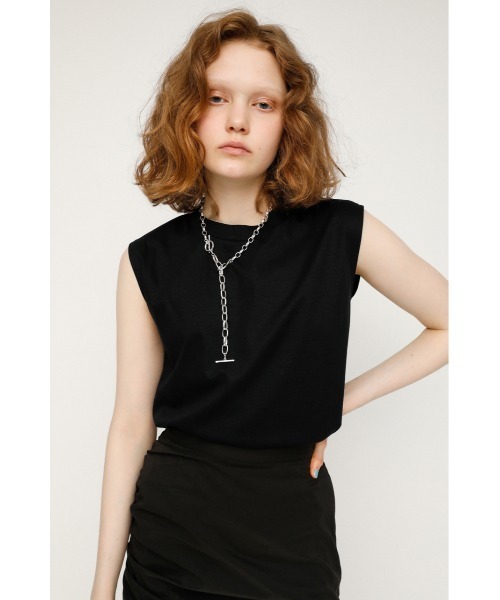 SLY（スライ）の「MERCERIZE BASIC FLAT T/T ベーシック フラット タンクトップ（タンクトップ・レディース・ライトピンク/ブラック/ホワイト/ターコイズブルー・FREE）」の2枚目の写真