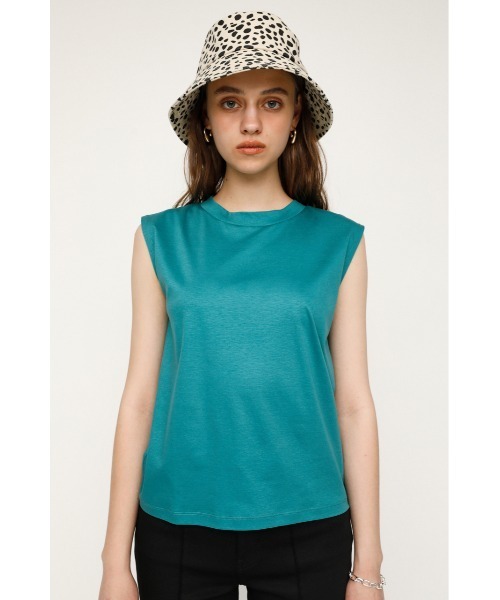 SLY（スライ）の「MERCERIZE BASIC FLAT T/T ベーシック フラット タンクトップ（タンクトップ・レディース・ライトピンク/ブラック/ホワイト/ターコイズブルー・FREE）」の8枚目の写真