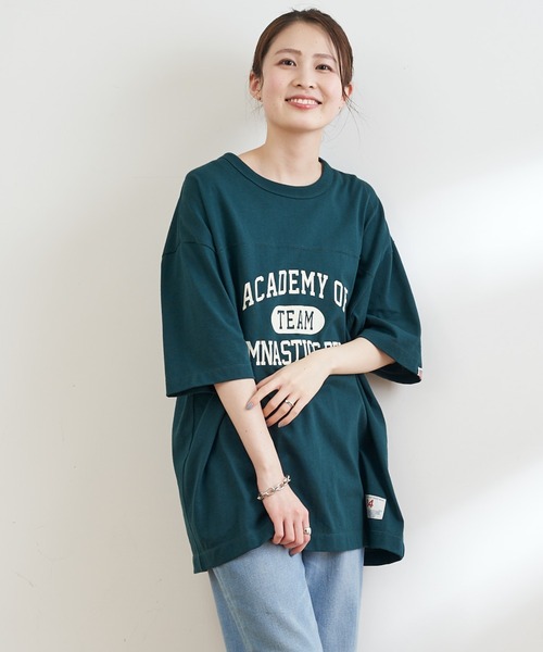 CIAOPANIC TYPY（チャオパニックティピー）の「USAコットンカレッジプリントフットボールTee（Tシャツ/カットソー・メンズ・ブラック/オフホワイト/ゴールド/グリーン・SMALL/MEDIUM/LARGE/X-LARGE）」の3枚目の写真