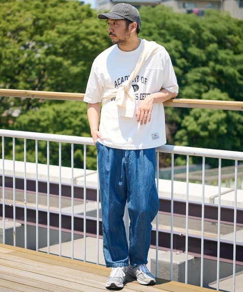 CIAOPANIC TYPY（チャオパニックティピー）の「USAコットンカレッジプリントフットボールTee（Tシャツ/カットソー・メンズ・ブラック/オフホワイト/ゴールド/グリーン・SMALL/MEDIUM/LARGE/X-LARGE）」の11枚目の写真