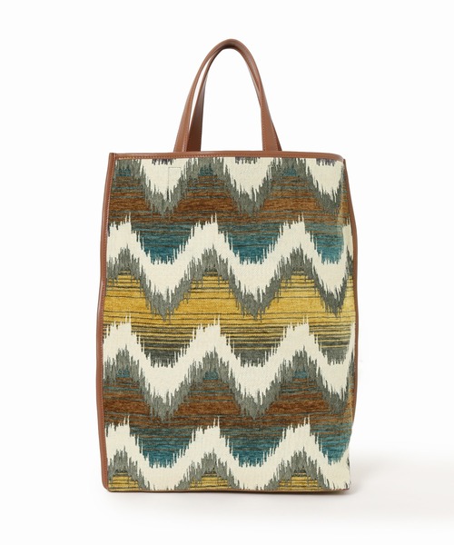 the dilettante(ザ・ディレッタント)の「《別注》【the dilettante / ザ ディッレタント】ジャガードバッグ◆(トートバッグ・レディース・ブラウン/イエロー・FREE)」の7枚目の写真