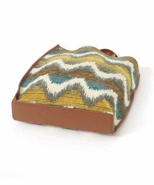 the dilettante(ザ・ディレッタント)の「《別注》【the dilettante / ザ ディッレタント】ジャガードバッグ◆(トートバッグ・レディース・ブラウン/イエロー・FREE)」の9枚目の写真