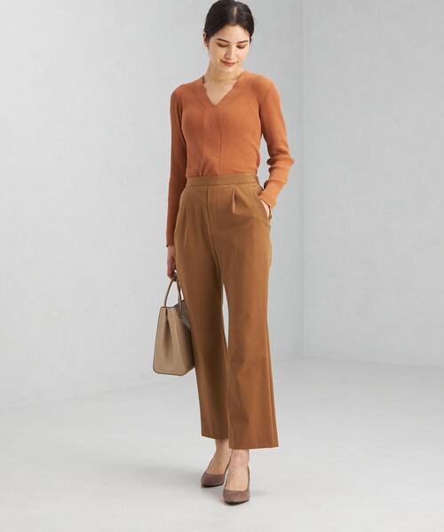 green label relaxing（グリーンレーベルリラクシング）の「14G リブ Vネック プルオーバー ニット -ウォッシャブル-（ニット/セーター・レディース・シャーベット/オフホワイト/ネイビー/パープル・FREE）」の15枚目の写真