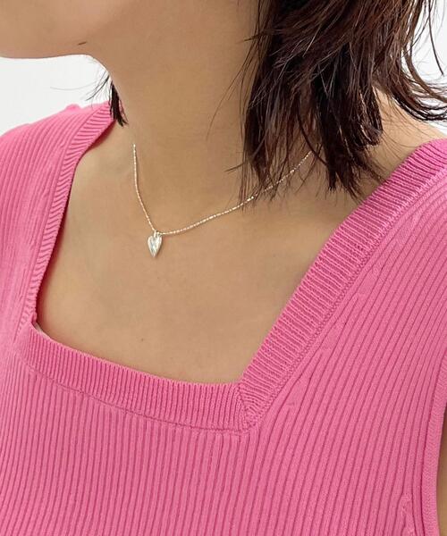 CITEN（シテン）の「＜CITEN＞ニュアンス ハートモチーフ ネックレス（ネックレス・レディース・シルバー/ゴールド・FREE）」の4枚目の写真