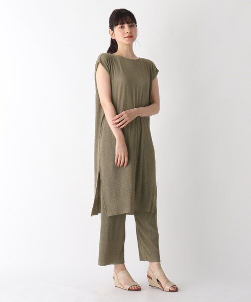 DRESKIP(ドレスキップ)の「◆【2点セット】ランダムプリーツトップス×パンツ(セットアップ・レディース・グレー系その他/サンドベージュ/ブラウン系その他・02/03)」の3枚目の写真