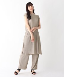 DRESKIP | ◆【2点セット】ランダムプリーツトップス×パンツ(セットアップ)