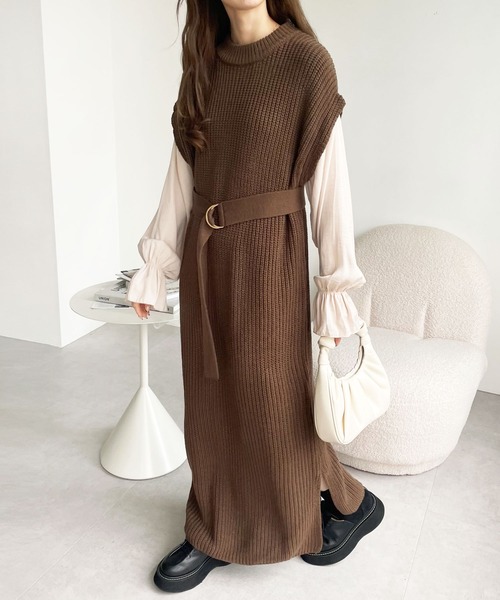 新品 PARTY シフォンブラウスドッキングニットマーメイドワンピース ROYAL PARTY ワンピース シフォンブラウスドッキングニット
