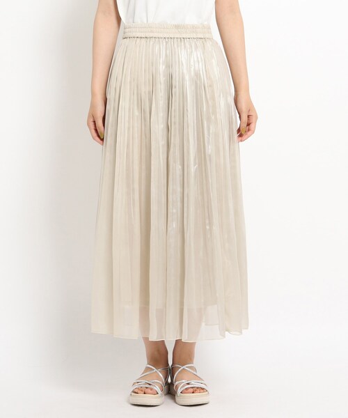 grove(グローブ)の「◆箔プリントプリーツスカート(スカート・レディース・ナチュラル/イエロー/ブラウン系その他・02/04/03/01)」の4枚目の写真