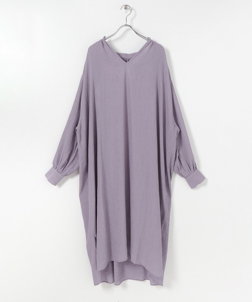 SENSE OF PLACE by URBAN RESEARCH（センスオブプレイスバイアーバンリサーチ）の「ヨウリュウカフタンワンピース（ワンピース・レディース・ブラック/カーキ/アイボリー/ラベンダー・ONE）」の6枚目の写真