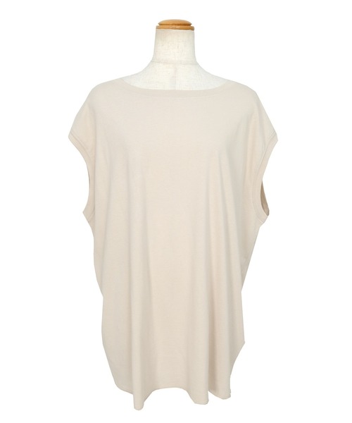 ANDJ(アンドジェイ)の「オーガニックコットンフレンチスリーブTシャツ(Tシャツ/カットソー・レディース・ブラック/オフホワイト/ライトベージュ・M)」の18枚目の写真