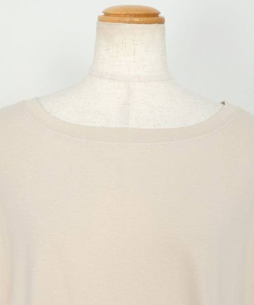 ANDJ(アンドジェイ)の「オーガニックコットンフレンチスリーブTシャツ(Tシャツ/カットソー・レディース・ブラック/オフホワイト/ライトベージュ・M)」の12枚目の写真