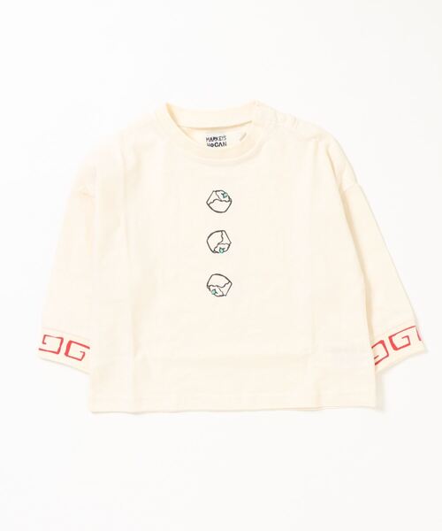 HOGAN RANCH WEAR（ホーガンランチウエア）の「ソデリブビッグロンT（H-6704/90～140cm）（Tシャツ/カットソー・キッズ・オフホワイト/ライトブルー/グレー/パープル・110/130/90/100/120/140）」の2枚目の写真