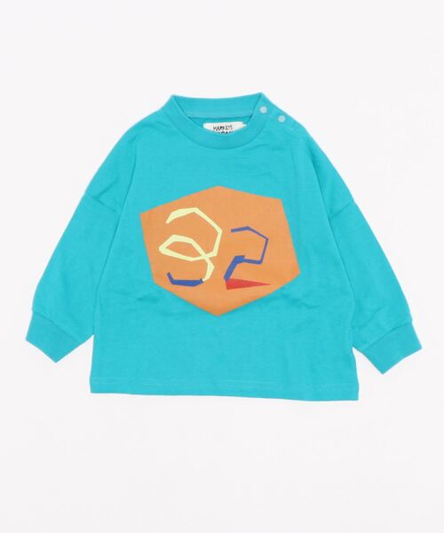 HOGAN RANCH WEAR（ホーガンランチウエア）の「ソデリブビッグロンT（H-6704/90～140cm）（Tシャツ/カットソー・キッズ・オフホワイト/ライトブルー/グレー/パープル・110/130/90/100/120/140）」の4枚目の写真