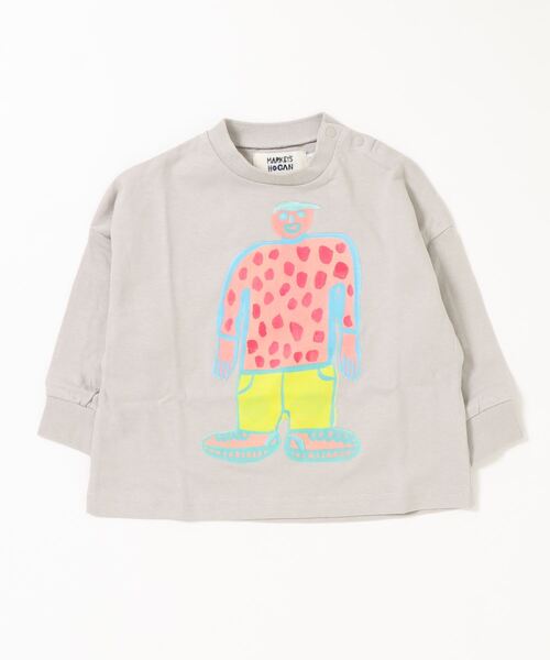 HOGAN RANCH WEAR（ホーガンランチウエア）の「ソデリブビッグロンT（H-6704/90～140cm）（Tシャツ/カットソー・キッズ・オフホワイト/ライトブルー/グレー/パープル・110/130/90/100/120/140）」の5枚目の写真