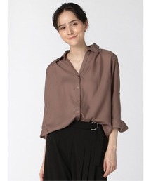 m.f.editorial（エムエフエディトリアル）の「エムエフエディトリアルレディース/m.f.editorial：Women エアリーツイル 8分袖シャツチュニック（シャツ/ブラウス）」