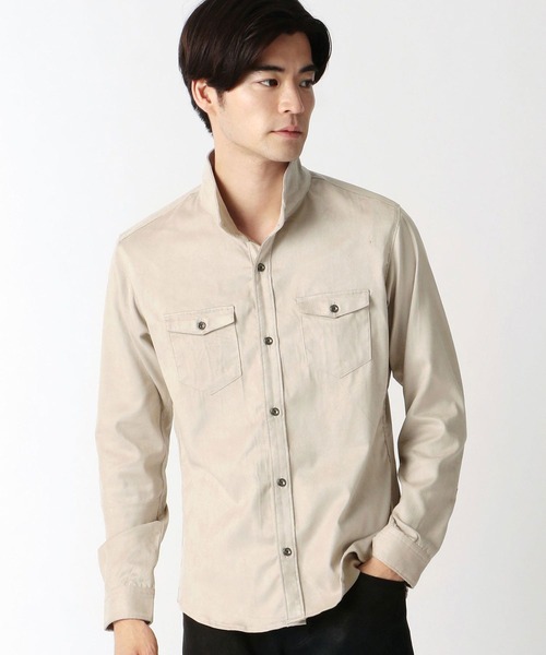 HIDEAWAYS NICOLE(ハイダウェイニコル)の「フェイクスウェードシャツ(シャツ/ブラウス・メンズ・オフホワイト/オレンジ/モカ/ブラック・LARGE/MEDIUM/X-LARGE)」の12枚目の写真