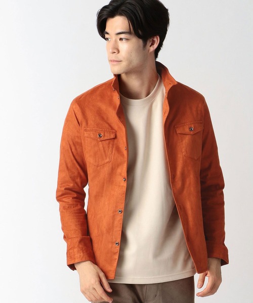 HIDEAWAYS NICOLE(ハイダウェイニコル)の「フェイクスウェードシャツ(シャツ/ブラウス・メンズ・オフホワイト/オレンジ/モカ/ブラック・LARGE/MEDIUM/X-LARGE)」の22枚目の写真