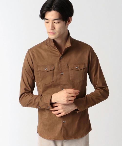 HIDEAWAYS NICOLE(ハイダウェイニコル)の「フェイクスウェードシャツ(シャツ/ブラウス・メンズ・オフホワイト/オレンジ/モカ/ブラック・LARGE/MEDIUM/X-LARGE)」の15枚目の写真