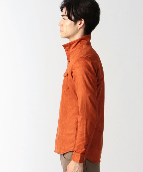 HIDEAWAYS NICOLE(ハイダウェイニコル)の「フェイクスウェードシャツ(シャツ/ブラウス・メンズ・オフホワイト/オレンジ/モカ/ブラック・LARGE/MEDIUM/X-LARGE)」の20枚目の写真