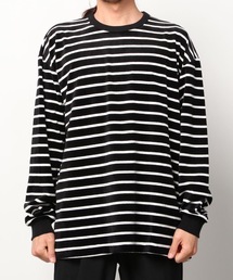 cootie Velour Border L/S Tee ベロアロングTシャツM COOTIE / Velour Border L/S Tee
