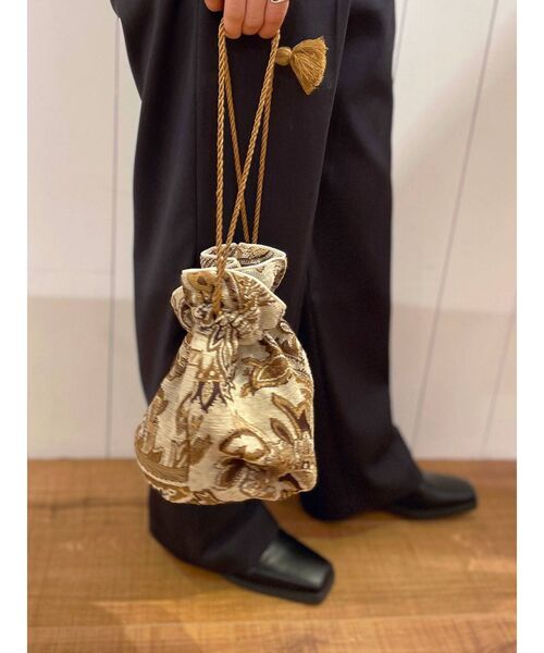 Ungrid（アングリッド）の「ジャカード巾着バッグ（ハンドバッグ・レディース・ブラック/ブラウン/アイボリー・FREE）」の16枚目の写真