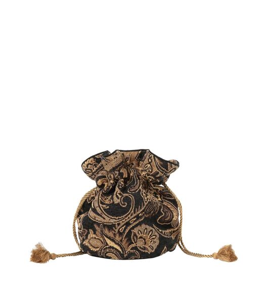 Ungrid（アングリッド）の「ジャカード巾着バッグ（ハンドバッグ・レディース・ブラック/ブラウン/アイボリー・FREE）」の14枚目の写真