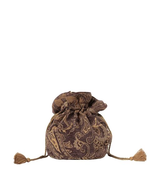 Ungrid（アングリッド）の「ジャカード巾着バッグ（ハンドバッグ・レディース・ブラック/ブラウン/アイボリー・FREE）」の8枚目の写真